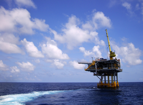 Rig in the ocean